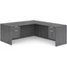 CLALD2043- Classic L-Shape Desk 71" W x 30" D with 42" Return and 2 Box/File Pedestals- Coastal Gray
