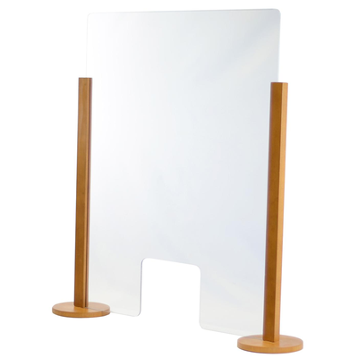 Cal-Mil 22172-99 40"W x 8"D x 40-3/4"H Madera Counter Shield
