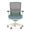 Propel Office Chair - White Frame with Blue Seat