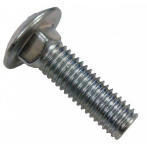M20 - 2.5 X 100MM ISO 8678 FULLY THREADED SHORT SQUARE NECK ROUND HEAD BOLT 10.9 ZINC TRIVALENT CLEAR