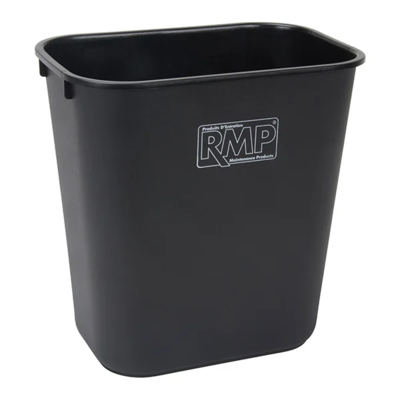 Deskside Wastebasket - 14 Quart - Black