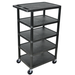 Luxor BC50-B Extra-Tall Shelf Cart