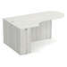 PL133L 71" BULLET DESK W/CORNER EXTENSION- LEFT- Silver Birch