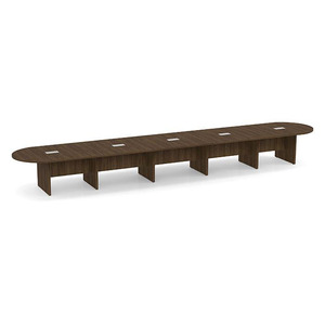 22ft Racetrack, slab base Conference Table: MODERN WALNUT 