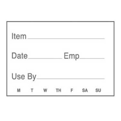 Cambro 1252SLB250 Storesafe Food Rotation Label 1-1/4" X 2"