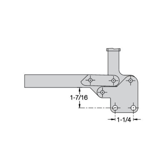 Carr Lane CL-312-TC Vertical Handle Toggle Clamp, Low Open Arm - Steel (850lbs)