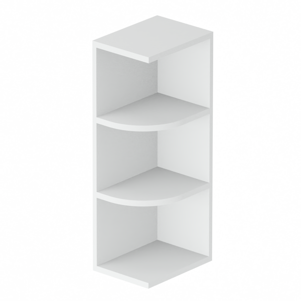 Metropolitan White Wall End Open Shelf - 09 W X 30 H