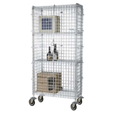 Focus Foodservice FMSEC24363 Security Cage Complete Mobile Kit 24" X 36" X 63"H