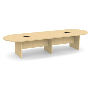 12ft Racetrack, slab base Conference Table: MAPLE