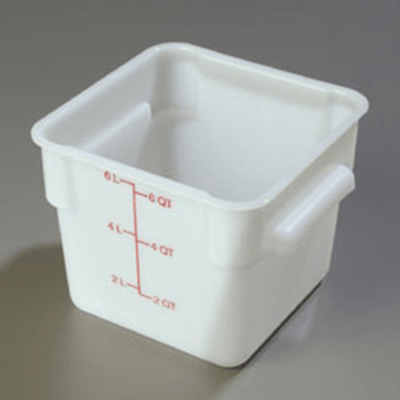 Carlisle StorPlus White 6 qt Square Food Storage Container