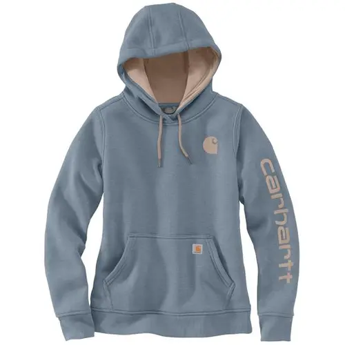 CARHARTT 102791 - Relaxed Fit Midweight Logo Sleeve Graphic Sweatshirt - Light Faded Navy Heather With Light Taupe Heather