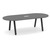 8' Signature Racetrack Conference Table with Metal VA Legs - Newport Gray Top, Black Base