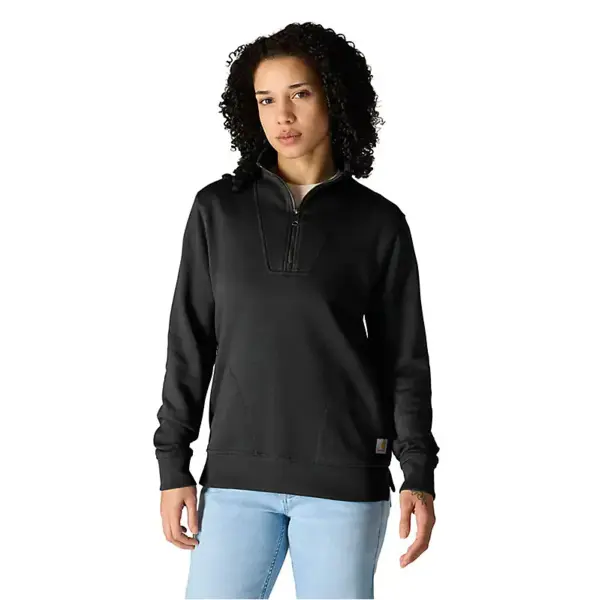 CARHARTT 106451 - Women's TENCEL™ Fiber Series Relaxed Fit Half-Zip Sweatshirt - Black