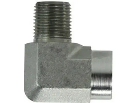 90 deg Street Elbow, 1/4 in Male Pipe x 1/4 in Female Pipe, Steel