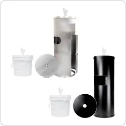 Stainless Steel and Black Dispenser Stand for Wipes
