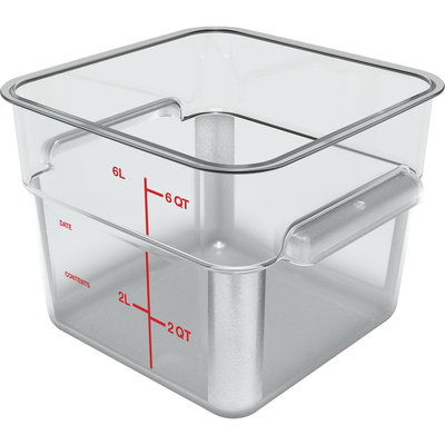 Carlisle 1195207 Squares Polycarbonate Food Storage Container 6 