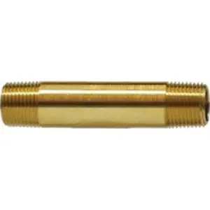 Long Nipple, 3/8-in MNPT x 3/8-in MNPT, 1-1/2 in, Brass