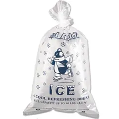 12 X 21" 1.5 MIL CLEAR ICE BAG W/TIES 1000/CS