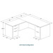 CLALD2044- Classic L-Shape Desk 71" W x 30" D with 42" Return and 2 Full Pedestals- Espresso