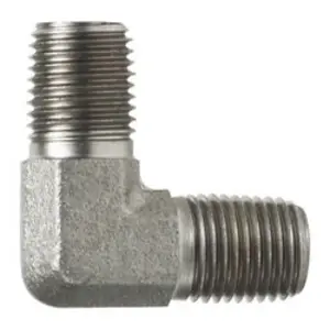 90-deg Elbow, 1/8-in Male NPTF x 1/8-in Male NPTF, Steel