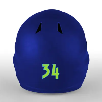 2 Color Custom Font Die Cut Number Decals - Baseball