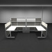 WEBBTYP46 - Multi-Height 4-person, With Power, Height Adjustable Table Base Workstation