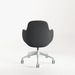 CHK73400 VIVA CLUB CHAIR w/ NYLON BASE - White base, Charcoal Seat