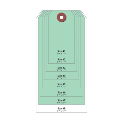 #7 Cardstock Tag - Green