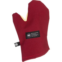 San Jamar KT0212 Cool Touch 13" Flame Red Conventional Oven Mitt with Kevlar