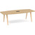 8' Signature Boat Shape Conference Table - Aspen Top, Black Mount, Natural Oak Wooden Legs