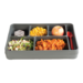 Extra deep insulated tray with food