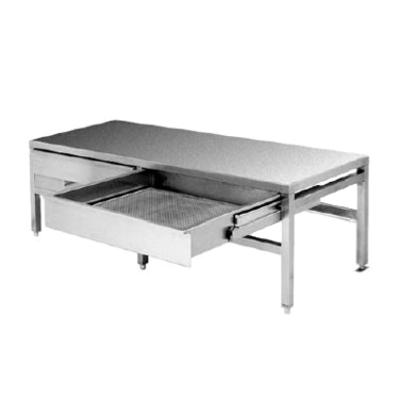Cleveland Range ST55 Open Base With Sliding Drain Drawer & Splash Screen Equipment Stand