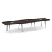 SIGBS4168N-METAL - 14 ft. Boat Shape Signature Conference Table With Metal VA Legs