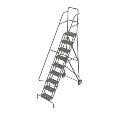 Rolling Ladder - Steel - 9 Step - 450 lb Capacity