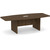 8' Classic Boat Shape Conference Table with Panel Base - Modern Walnut