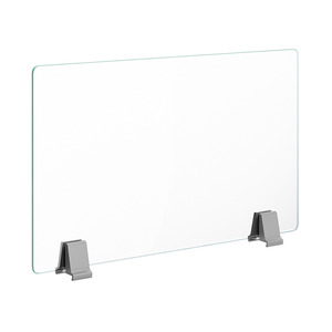 MGLS1328 - 13.25"H x 28" TOP CLEAR GLASS PANEL w/CLAMP (Pair)