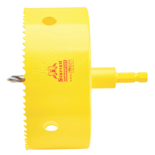 STARRETT ADCH0500 5'' (127mm) NVP Deep Cut Bi-Metal Hole Saw with Arbor