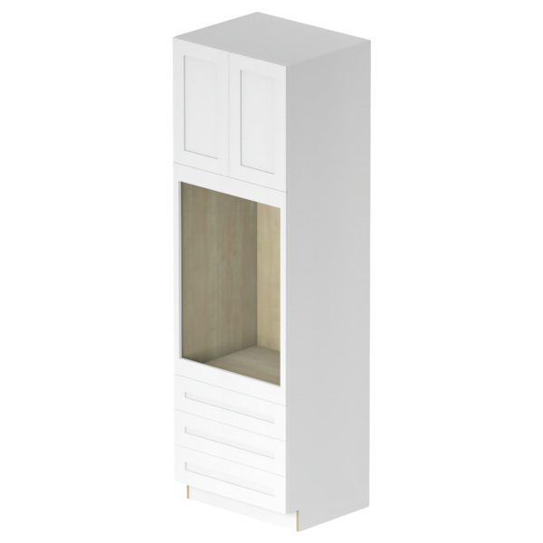 Hampton Pure White Box  Oven Cabinet Kit - 30"X 84”H X 24”D