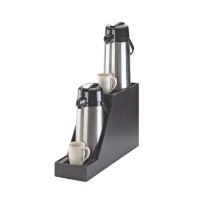 Cal-Mil 360-2-96 7-1/2"W x 23-1/2"D x 15-1/4"H Midnight Bamboo Airpot Stand