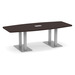 PALBS4236N BRUSHED- 8 ft. Classic Boat Shape Conference Table with Brushed Palmer Base