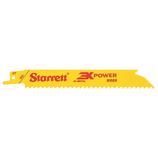 STARRETT B66-50 Wood Cut 6'' x 3/4 x .035 x 6T, 3X POWER, 50 Pack