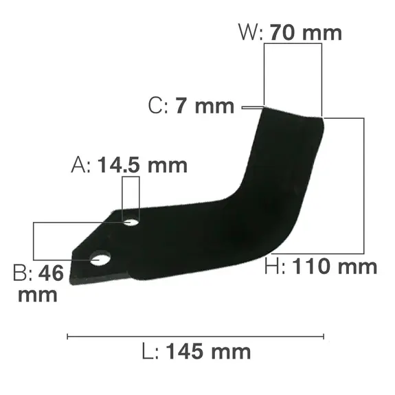 L Shaped Tillage Blade