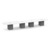 20' Classic Boat Shape Conference Table with Cube Base - White Top, Newport Gray Base