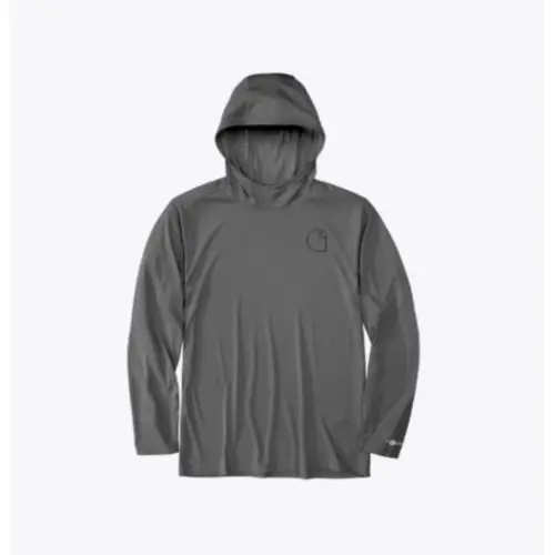 Carhartt 106165 - Force Sun Defender™ Lightweight Long Sleeve Hooded Graphic T-Shirt - Steel Heather
