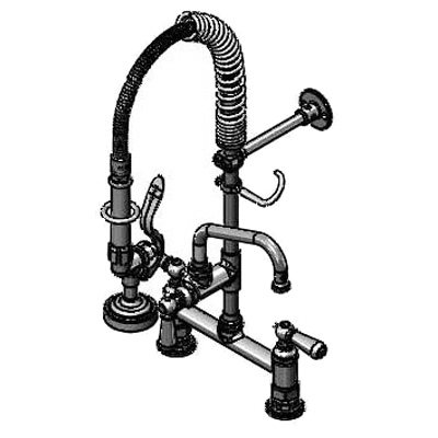T&S Brass MPZ-8DCN-06 Mini Pre-Rinse Unit 8" Deck Mount Base Faucet