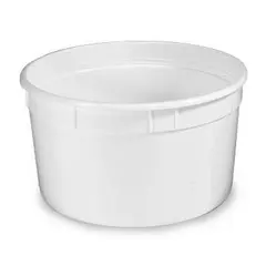 48 OZ WHITE PLASTIC TUB, 200/CS   T60748