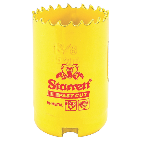 STARRETT FCH0138-G 1-3/8'' (35mm) Fast Cut Straight Pitch Bi-Metal Hole Saw
