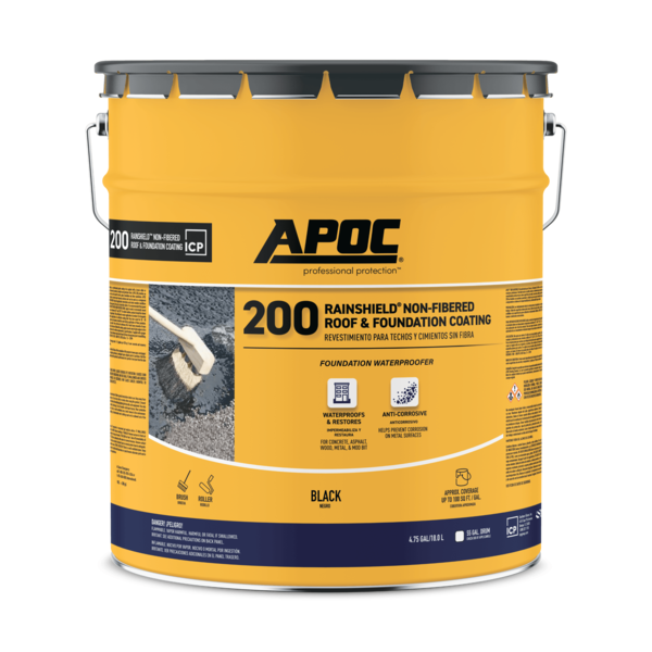 APOC® 200 RAINSHIELD®-NF NON-FIBERED ROOF & FOUNDATION COATING