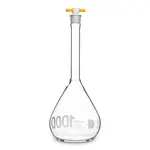 KIMBLE KIMAX Class A Volumetric Flask with Color Coded PTFE Stopper