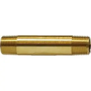 Long Nipple, 1/8-in MNPT x 1/8-in MNPT, 2 in, Brass